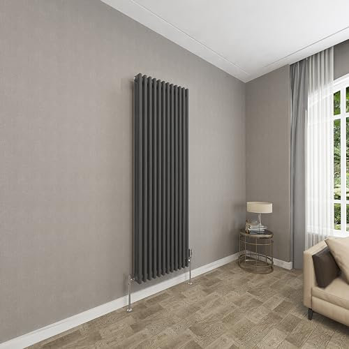 Sky bathroom 1800x560mm Vertical Anthracite Cast Iron 3 Column Radiator Traditional Upright Central Heating Radiator