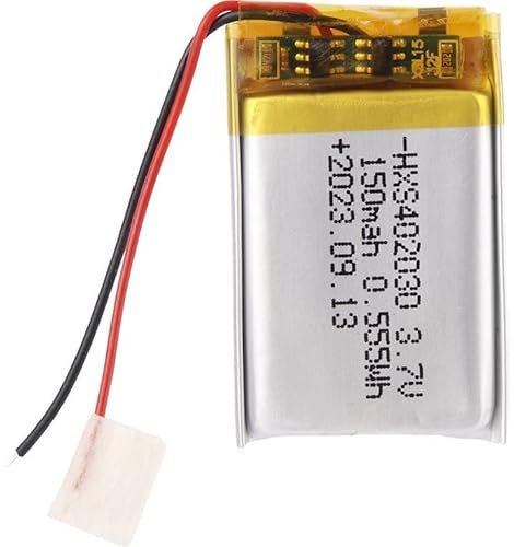 YUNIQUE GREEN-CLEAN-POWER Lithium-Akku 3,7V 150mAh 402030 Schutzschaltung Wiederaufladbar Kompatibel Bluetooth TWS Kopfhörer Hohe Lebensdauer