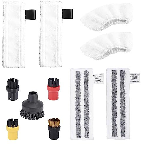 High Quality 11-Piece Accessory Set for Kärcher Steam Cleaners - Effective Cleaning for Kitchen, Bathroom and More (1)