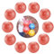 ATC Handels GmbH Soft Pilates & Yoga Ball Sets inklusive Ballnetz für Fitness, Entspannung und Spaß (Rot, 10 Bälle + 1 Ballnetz)