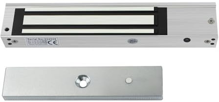 AOAMZ Cerradura magnética impermeable 280 kg 600lbs cerraduras electromagnéticas para sistema de control de acceso, controlador de host, cerraduras de acceso, modo NC, superficie cepillada