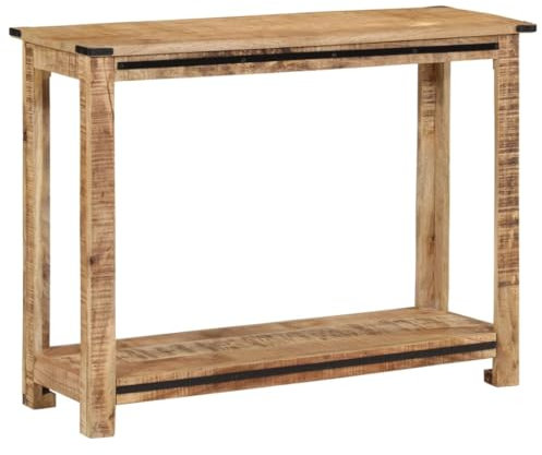 vidaXL Table Console 100x35x75 cm Bois de manguier Massif, Bout de canapé, Tables de Couloir, Support de Couloir, Table de Couloir