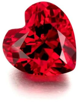 Herzförmiger Rubin, lose Edelsteine – 10 x 10 mm – 4,64 – 5,15 ct
