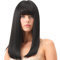 Gerade Bob Perücke Schwarz Lang,Peruecken Damen Für Fasching Fstnacht Karneval Halloween Cleopatra Perücke Damen(Schwarz)