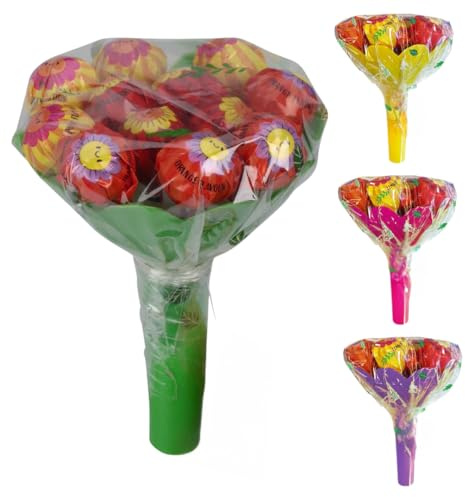 Gifts For Kids - Lollipop Flower Bouquet, Kids Gifts |Sweet Rose Candy, 12 Lollipops In 3 Flavours |Gift For Boys, Girls, Children |Fun Present For Boys, Girls