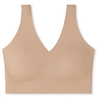 Schiesser Damen nahtloses Bustier mit herausnehmbaren Pads - Invisible Soft, Maple_170364, 46