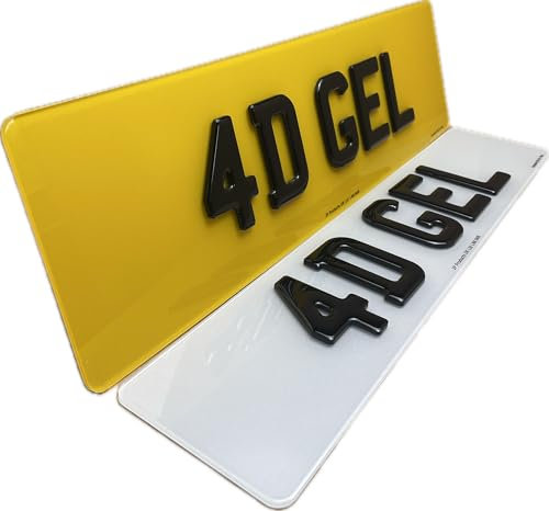 Pair Oversized rear 4D GEL Registration Plate, Large rear plate, Number plate, Reg number plate. Quality plate show plate/novalty