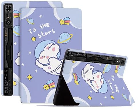 Kompatibel mit/Ersatz für ZTE Nubia Red Magic Gaming Pad Pro 10,9 Zoll PU Leder Flip Stand Magnetic Wallet Cute Painting Case LSKTPB (2)