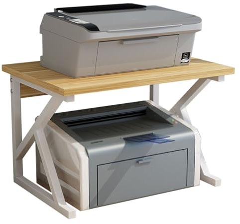 WJFTODAY 2-Tier CD Player Stand,Open Storage Audio Rack，AV Media Stand,AV Media Audio Stand for Libraries，Office, Living,Recording Studio