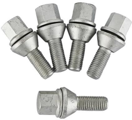 ZHjLut Boulons de Roue Compatible avec Dacia M12x1,5 Les boulons de Roue hexagonaux 17 mm de Longueur, Filetage 57 mm, Longueur 25 mm