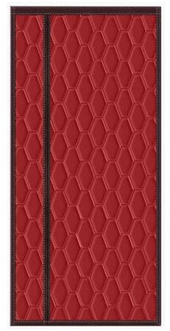 Tenda termica magnetica per porta d'ingresso, in cotone, con apertura laterale, per balcone, porta scorrevole, soggiorno, patio, colore rosso, 70 x 200 cm