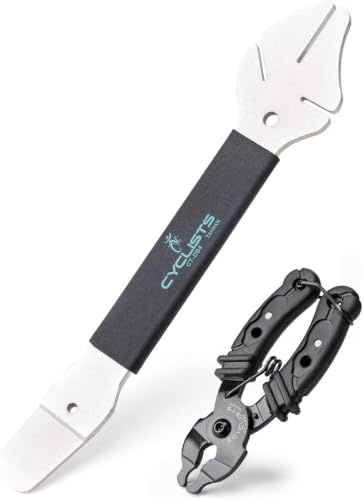 cyclists Strumento 2-in-1: Raddrizza Dischi Freno e Pinza per Catena con Pressa Pistoni. Utensile per Allineamento e Manutenzione MTB, Bici da Corsa