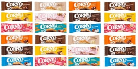 24 Corny Big Müsli Riegel a 40-50g Mix Mischpaket verschiedene Sorten + Space Riegel von Onlineshop Bormann 1200 g