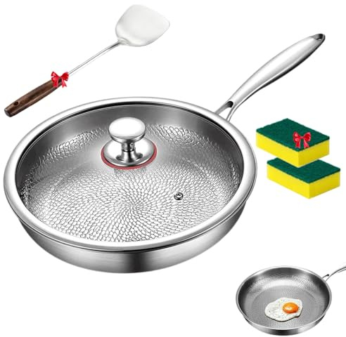 EastHedge Titanium Pro Pfanne,Titan Bratpfanne,Titanium Pfanne Unbeschichtet,Antihaftbeschichtete Bratpfannen,26/28/30 cm for Cooking, Multifunctional Pots and Pans Set (26cm)