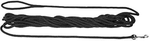 HUNTER Feldleine, Suchleine aus reißfestem Polyamidseil, Handschlaufe, für Jagd, Training und Ausbildung, 10 m, schwarz