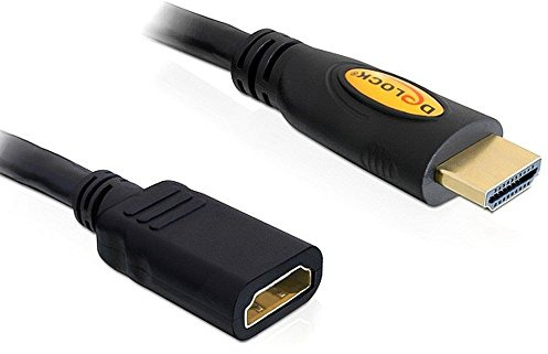 Delock High Speed HDMI-Kabel mit Ethernet Verlängerung (A-Stecker/Buchse, 1m)