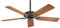 HUNTER DECKENVENTILATOR Outdoor Elements, 132 cm Deckenventilator für den Innen- und Außenbereich mit Zugschalter, Gehäusefarbe: verwitterter Ziegelstein, 5 beidseitig verwendbare Flügel, Modell 24324
