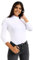janisramone® Women's Long Sleeve Turtle Neck Roll Neck Polo Shirt Size 8-26 White