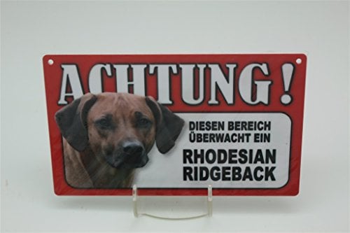 RHODESIAN RIDGEBACK - Tierwarnschild - VORSICHT Tier Warnschild 20x12 cm Hund Hunde Schild 38