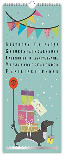 Quire Collections Geburtstagskalender Clearwater 140 x 340 mm