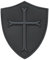 Crusader PVC Kreuz Patch Kompatibel Mit Velcro für Rucksäcke, Hüte, Mützen, Seals, Devgru, Ritter Templer (Blackout Subdued)