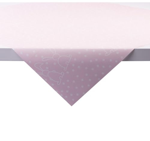 Sovie Home Tischdecke Rabbits in Rosa aus Linclass Airlaid, 80x80cm, 1 Stück, Osterdesign mit weißen Punkten, Hasen, dekorativ, festlich, robust, weich, fröhliches Osterdesign