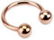 viva-adorno® Hufeisen Piercing Edelstahl Rosegold Lippenpiercing Augenbrauenpiercing Z419, Größe: 1,2 x 8 x 3mm
