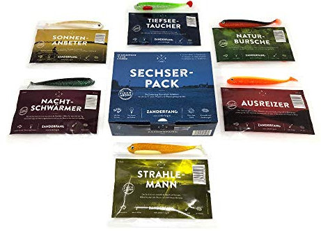 Zanderfang Gummifische 12,5 cm – 24er Set Gummiköder in 6 Farben – Softbaits zum Zanderangeln, Hechtangeln & Dorschfischen