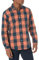 Amazon Essentials Men's Regular-Fit Long-Sleeve Casual Poplin Shirt, Navy Orange Buffalo, XL
