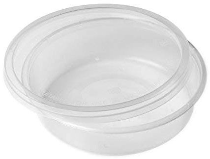 50 x 8oz Round Clear Plastic Food Containers with Lids – Microwave-Safe – for Hot Cold Takeaway Foods - Catering Grade (BPA Free)