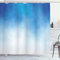 ABAKUHAUS Blau Duschvorhang, White Cloud in Clear Sky, Stoffliches Gewebe Badezimmerdekorationsset mit Haken, 175 x 200 cm, Meerblau Weiss