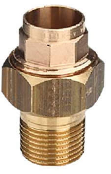 LÖT auf GEWINDE FITTING aus ROTGUSS (besser als Messing) > Verschraubung flach dichtend i x AG(R) 4331G > 10 bis 76 mm WUNSCHGRÖSSE einfach selbst wählen >>> 22 mm x 3/4 Zoll