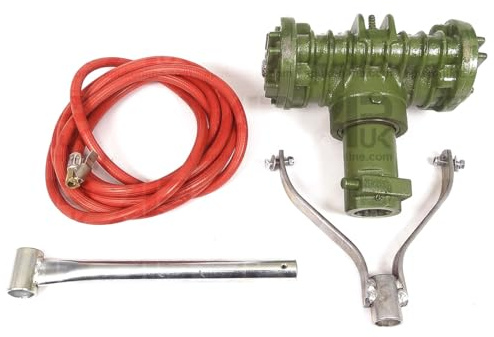 Tractor PTO Air Compressor Twin Cylinder with hose pipe field on site Tyre Pump