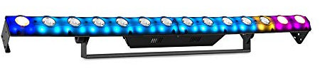 BeamZ LCB14 Hybrid LED Stage Light Bar - 14x 3W Warm White & 56 RGB SMD LEDs, DMX Wall Washer for Stage Backlighting & Marquee Uplighting Events