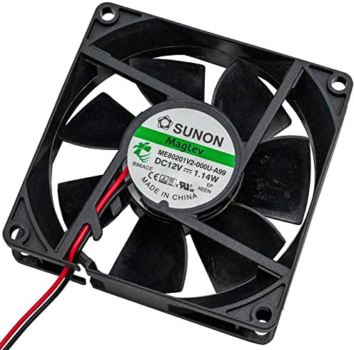 Ventilador 12 V DC 1,14 W 80 x 80 x 20 mm, 56 m³/h 3000 U/Min 56 m³/h Sunon ME80201V2-A99