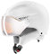 uvex hlmt 600 Visor - robuster Skihelm für Damen und Herren - individuelle Größenanpassung - mit Visier - All White matt - 55-57 cm