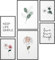 Papierschmiede® Set Mood Posters, Tableau Décoration Murale « Little Green » cadres en bois laqué noir, Bureau, Salon, Deco Chambre Parentale, Cuisine, 2x A4 et 4x A5, plantes Fleurs vert dessin