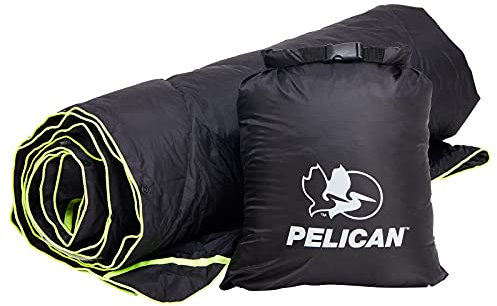 Pelican Woobie Camping-Zubehör für den Außenbereich, Decke, Poncho-Einsatz mit Tragetasche, wasserabweisend, Füllung mit 600 Entendaunen, leichte, weiche, warme Reisedecke, Camping-Geschenke zum