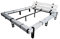 CHYRKA® Massivholzbett Balkenbett Bett Doppelbett Massivholz LEMBERG-Weiss Loft Vintage Industrie Rustikal Design Handmade Holz Metall (220 x 200 cm)