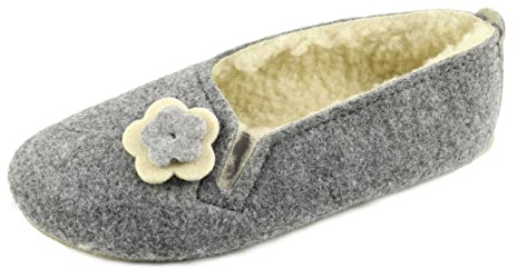 APREGGIO Winter Damen Hausschuhe Filz 36 bis 41 EU | Wollfutter, rutschfeste Gummisohle, atmungsaktiv, handgefertigt, robust