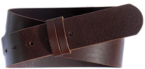 Luca Kayz Ledergürtel Wechselgürtel ohne Wechselschnalle CALVADOS 4cm brown Braun 95cm