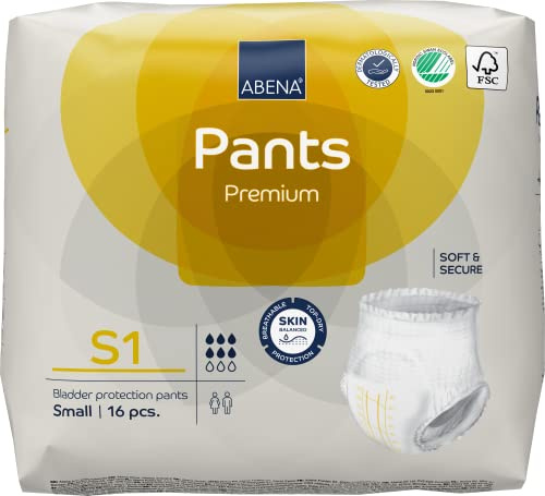 Abena Pants, Premium Protective Underwear, Level 1, (Extra Small To Extra Large), Small, 16 Count