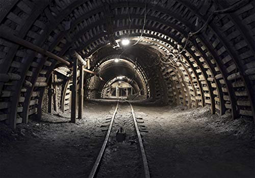 wandmotiv24 Fototapete Kohlebergwerk, 200 x 140cm - selbstklebende Strukturtapete, Wanddeko, Wandbild, Wandtapete, kohle, berwergsstolen, bergwerk M0277