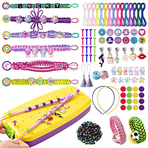 Mactoou 292PCS Friendship Bracelet Making Kit, Girls Presents Ages 7 8 9 10 11 12 Year Old, Arts and Crafts for Kids Ages 8-12, DIY Jewellery Making Kits Birthday Present for Teen Girls