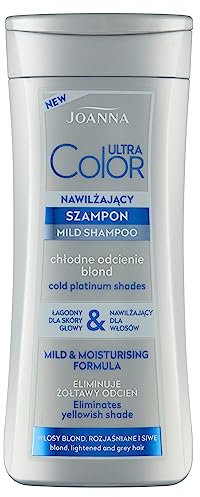 JOANNA Ultra Color Shampoo - Farbverstärkendes für Frauen - Neutralisierung von Unerwünschten Gelbtönen - Erleichtert das Kämmen der Haare - Kühles Blond 200 ml