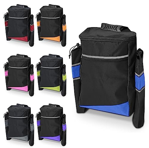 Biscay Mobility Crutch Bag - Blue | Mobility Scooter Bags Wheelchair Bag Mobility Scooter Walking Stick Holder Wheelchair & Mobility Scooter Bags & Baskets Mobility Scooter Accessories
