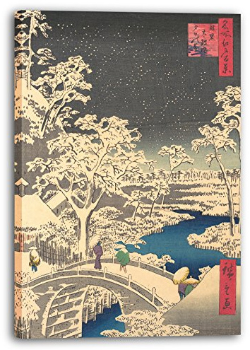 Printed Paintings Leinwandbild (30x40cm) Utagawa Hiroshige: Ochanomizu, Leinwand auf Keilrahmen gespannt und fertig zum Aufhängen, hochwertiger Kunstdruck aus deutscher Produktion