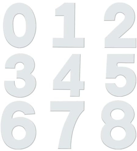 JOCXZI Stencil Decorativi per Dolci,Stampi con Forme Particolari,Set di stampi per Torta con 9 Numeri per Torta,20cm