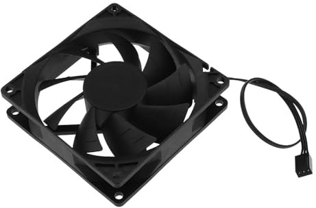 ECSiNG 3 Broches 92mm DC Ventilateur de Boîtier Roulement Hydraulique pour Un Fonctionnement Continu Moteur Silencieux Ventilateur d'ordinateur 92x92x25mm en PBT Plastique Vitesse 1800 TR/Min
