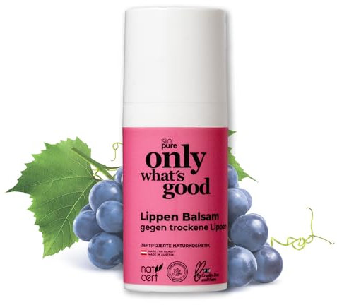 Only what's good Lippenbalsam gegen trockene & spröde Lippen - intensive Lippenpflege schützt vor Kälte & Austrocknen - Lippenpflege mit Olivenöl - natürliches Lip Balm - dermatologisch getestet